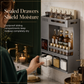 Organizer Portaspezie da Parete 🧂 | Installazione Senza Fori 🛠️ | Cassetti Ermetici e Ripiani 🗄️ | Multiuso per Cucina e Bagno 🏠