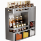 Organizer Portaspezie da Parete 🧂 | Installazione Senza Fori 🛠️ | Cassetti Ermetici e Ripiani 🗄️ | Multiuso per Cucina e Bagno 🏠