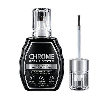🚗 Penna Professionale per la Cura delle Cromature | Ravviva Lucentezza e Dettagli Metallici ✨ | Applicatore di Precisione per Auto e Moto 🖊️ | 20 ml, Argento 🎨