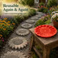 🌻 Stampo per Pietre Decorative da Giardino | Riutilizzabile, 5 Design🦋 | Diametro Circa 38 cm 📏 | Sformo Facile, Adatto ai Principianti 🙌 | Perfetto per Sentieri, Patio e Regali Fatti a Mano 🎁