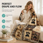 🐾 Coperta Morbida in Flanella a Impronte di Zampa | Calda e Avvolgente ma Leggera 🤗 | Stampa Vivace e Duratura ✨ | 2 Colori e 7 Dimensioni, da 70×100 a 160×220 cm 📏 | Perfetta per Divano, Letto e Viaggi 🛋️