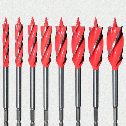 🔧 Set di 8 Punte a Chiocciola per Legno | Acciaio al Carbonio e Attacco Esagonale Universale 🪵 | 4 Gole per Foratura Liscia e Precisa 🎯 | per Trapano a Mano ed Elettrico ✨