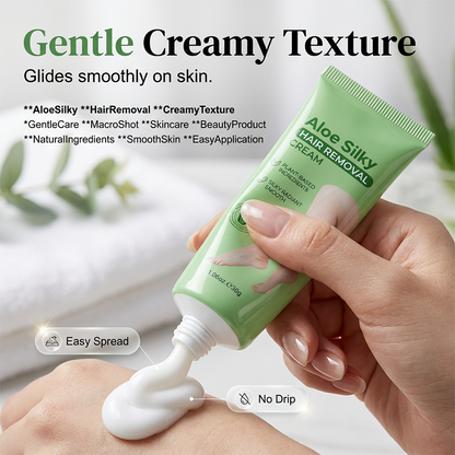 🧴 Crema Depilatoria all'Aloe Vera 30 g | Delicata e Senza Dolore, Ideale per Pelli Sensibili 🌿 | Rimuove i Peli dalla Radice in Pochi Minuti ⏱️ | Idrata e Lenisce la Pelle 💧