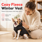 🧥 Giacca Autunno-Inverno con Cappuccio per Cani | Fodera in Pile Calda e Antivento ❄️ | Pettorina Integrata con Anello 🔗 | Elastica e Comoda per Passeggiate 🐕 | 3 Colori, XS–XL 📏
