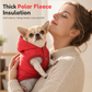 🧥 Giacca Autunno-Inverno con Cappuccio per Cani | Fodera in Pile Calda e Antivento ❄️ | Pettorina Integrata con Anello 🔗 | Elastica e Comoda per Passeggiate 🐕 | 3 Colori, XS–XL 📏