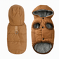 🧥 Giacca Autunno-Inverno con Cappuccio per Cani | Fodera in Pile Calda e Antivento ❄️ | Pettorina Integrata con Anello 🔗 | Elastica e Comoda per Passeggiate 🐕 | 3 Colori, XS–XL 📏