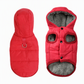 🧥 Giacca Autunno-Inverno con Cappuccio per Cani | Fodera in Pile Calda e Antivento ❄️ | Pettorina Integrata con Anello 🔗 | Elastica e Comoda per Passeggiate 🐕 | 3 Colori, XS–XL 📏