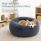 🐾 Cuccia Rotonda in Peluche per Cani e Gatti | Effetto Calmante e Caldo Sonno Profondo 💤 | Supporto Ortopedico e Fondo Antiscivolo 🛡️ | Lavabile, 40-90 cm 📏