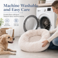 🐾 Cuccia Rotonda in Peluche per Cani e Gatti | Effetto Calmante e Caldo Sonno Profondo 💤 | Supporto Ortopedico e Fondo Antiscivolo 🛡️ | Lavabile, 40-90 cm 📏