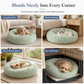 🐾 Cuccia Rotonda in Peluche per Cani e Gatti | Effetto Calmante e Caldo Sonno Profondo 💤 | Supporto Ortopedico e Fondo Antiscivolo 🛡️ | Lavabile, 40-90 cm 📏