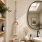 🪵Porta Asciugamani Decorativo con Anello in Legno e Perline 🧺 | Tieni a Portata di Mano i Teli in Cucina o Bagno | Stile Boho, 4 Varianti