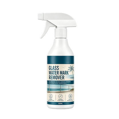 🚿 Spray Rimuovi Macchie d'Acqua e Calcare per Vetri ✨ | Elimina Aloni Ostinati e Depositi Minerali 💧 | Per Box Doccia, Finestre, Parabrezza e Specchi 🪟 | 120 ml con Panno