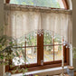 Tendina Country ⭐ con Pizzo Stellato | Più Privacy e Luce Naturale 🪟 | Design ad Arco, Facile da Installare | 3 Colori, 10 Misure 🌸