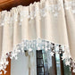 Tendina Country ⭐ con Pizzo Stellato | Più Privacy e Luce Naturale 🪟 | Design ad Arco, Facile da Installare | 3 Colori, 10 Misure 🌸