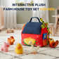 🏡 Casetta della Fattoria in Peluche per Bambini | 6 Zone di Gioco Interattive 🔄 | Pupazzi Animali per Storie e Fantasia 🐮 | Impara Lettere e Colori 🔤 | Maniglia Portatile ✈️