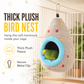 🦜 Nido Uovo in Cotone Caldo da Appendere | Amaca Calda per Pappagalli e Inseparabili 🐦 | Doppio Strato in Peluche Morbido 🧶 | Gancio in Metallo Robusto 🔗 | Giallo o Blu 💛