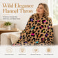🐆Coperta Plaid Leopardata 🛋️ | Morbida, Calda e Leggera in Poliestere | 7 Fantasie, 4 Misure per Divano, Letto, Viaggio e Relax