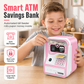 🧒Salvadanaio Elettronico per Bambini a Forma di Bancomat 💰 | Banconote Inserite Automaticamente, Tastierino e Finto Sensore d’Impronta | 4 Colori