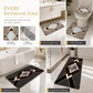 Set 4 Pezzi Tappeti Bagno in Simil-Cashmere Ultra Soffice 🛁✨ | Fondo Antiscivolo e Cuciture Rinforzate Anti-Perdita di Pelo ☁️ | Tappeto, WC a U, Copriwater e Runner
