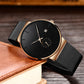 ⌚ Orologio al Quarzo Minimalista da Uomo | Resistente all'Acqua 30 m 💧 | Cinturino a Rete in Acciaio Inossidabile ⚙️ | Cassa 40 mm con Finestra Data 📅 | Elegante e Versatile 🖤