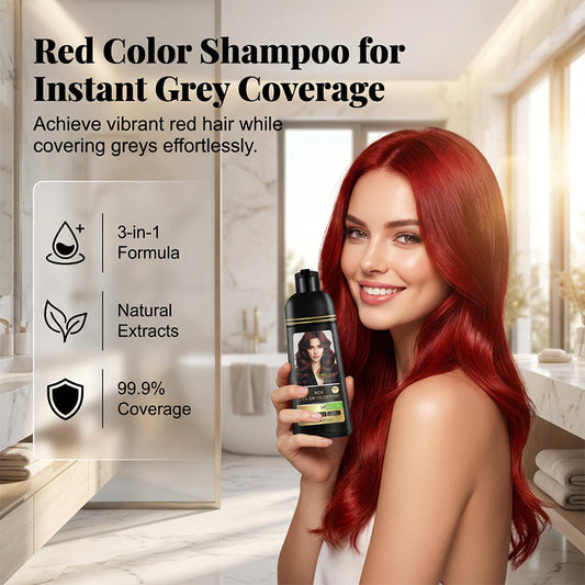 🧴 Shampoo Colorante 3-in-1 per Capelli ✨ | Copre i Capelli Bianchi, Nutre e Lucida Senza Ammoniaca 🌿 | Formula agli Estratti Botanici Facile a Casa, 5 Tonalità 500ml 💆‍♀️