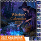 🔮Calendario da Parete 2027 Streghe Mistiche 🌙 | 12 Mesi con Illustrazioni Fantasy | Carta Patinata 20 × 20 cm per Camera, Studio e Ufficio