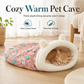 🐱Cuccia Sacco Nanna Semichiusa per Gatti e Cani 🐶 | Morbida, Imbottita e Calda con Cappuccio | 2 Misure, 4 Colori