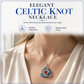 💎 Collana con Nodo Celtico e Pietra Natale a Cuore 💖 | Ciondolo in Zircone con Catena Regolabile 45+5cm ✨ | Regalo Romantico e Simbolico per Lei (12 Mesi Portafortuna) 🎁🪢