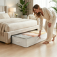 🛏️Contenitore Sottoletto Salvaspazio Pieghevole  | Finestra Trasparente & Cerniera Antipolvere 🔍 | Per Cambio Stagione e Coperte 👗 | Maniglie Rinforzate 📦