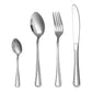 🍴Set Posate da Tavola 4 Pezzi in Acciaio Inox 🍽️ | Finitura a Specchio Antigraffio ✨ | Taglio di Precisione per Cene Eleganti 🥩 | Design Raffinato Ergonomico