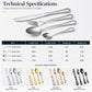 🍴Set Posate da Tavola 4 Pezzi in Acciaio Inox 🍽️ | Finitura a Specchio Antigraffio ✨ | Taglio di Precisione per Cene Eleganti 🥩 | Design Raffinato Ergonomico