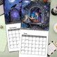 🔮Calendario da Parete 2027 Streghe Mistiche 🌙 | 12 Mesi con Illustrazioni Fantasy | Carta Patinata 20 × 20 cm per Camera, Studio e Ufficio