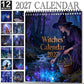 🔮Calendario da Parete 2027 Streghe Mistiche 🌙 | 12 Mesi con Illustrazioni Fantasy | Carta Patinata 20 × 20 cm per Camera, Studio e Ufficio