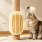 🐈Spazzola Angolare 2 in 1 per Gatti 🪶 | Si Strofinano e Giocano con la Piuma | Fissaggio Adesivo Senza Ingombro