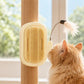 🐈Spazzola Angolare 2 in 1 per Gatti 🪶 | Si Strofinano e Giocano con la Piuma | Fissaggio Adesivo Senza Ingombro