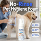 🐶Schiuma Detergente Senza Risciacquo Cani e Gatti 40 ml 🧼| Pulizia Rapida per Zampe e Zona Coda, Igiene Quotidiana Senza Bagno 🐱
