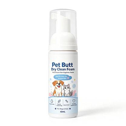 🐶Schiuma Detergente Senza Risciacquo Cani e Gatti 40 ml 🧼| Pulizia Rapida per Zampe e Zona Coda, Igiene Quotidiana Senza Bagno 🐱
