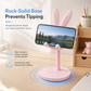🐰 Supporto da Scrivania per Telefono a Coniglietto 📱 | Asta Telescopica Regolabile con Base Appesantita 📐 | Cuscinetti in Silicone Antigraffio | Per Ufficio, Casa e Trucco ✨
