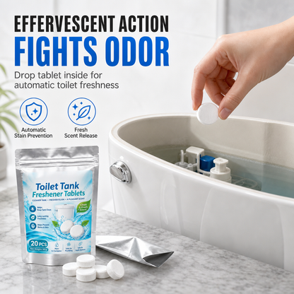🚽 Pastiglie Igienizzanti per Cassetta WC ✨ | Azione Effervescente Anticalcare e Anti-Odore 🧼 | Pulizia Continua a Rilascio Lento 🌊 | Confezione Risparmio da 20 Pezzi 🌿
