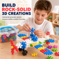 🧩 Blocchi da Costruzione 3D a Fiocco di Neve per Bambini ✨ | Incastro Stabile per Strutture Creative 🏰 | Plastica PP Liscia e Senza Sbavature 🛡️ | Da 100 a 600 Pezzi