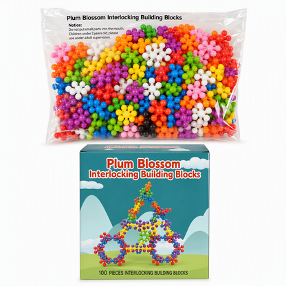 🧩 Blocchi da Costruzione 3D a Fiocco di Neve per Bambini ✨ | Incastro Stabile per Strutture Creative 🏰 | Plastica PP Liscia e Senza Sbavature 🛡️ | Da 100 a 600 Pezzi