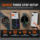 ⌚Smartwatch GPS + Beidou HT37 🛰️ | Chiamate Bluetooth, Battito e Sonno ❤️ | Torcia LED, Contapassi e Notifiche per Sport e Outdoor