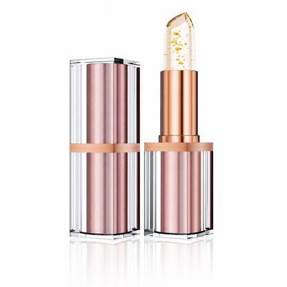 💄Balsamo Labbra Cambiacolore 🌸 | Tinta Rosa Reattiva alla Temperatura, Aloe, Vitamina E e Miele | Foglia d’Oro, 3,5 g