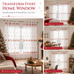 Tenda Natalizia in Tulle Ricamato 🎄❄️ | Filtra la Luce e Decora la Finestra con Motivi Festivi | 5 Stili e 4 Misure