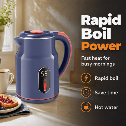 ☕ Bollitore Elettrico Smart 3L con Display LED ✨ | Controllo Temperatura e Mantenimento Caldo a 55°C 🌡️ | Interno in Acciaio Inox e Doppia Parete Anti-Scottatura 1500W 🫖