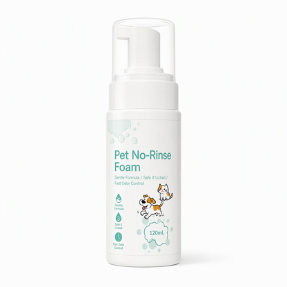 🐶Mousse Detergente Senza Acqua per Cani e Gatti🐱| Pelo e Zampe Puliti Senza Bagno, Ideale tra una Toelettatura e l’Altra | 120 ml🧼