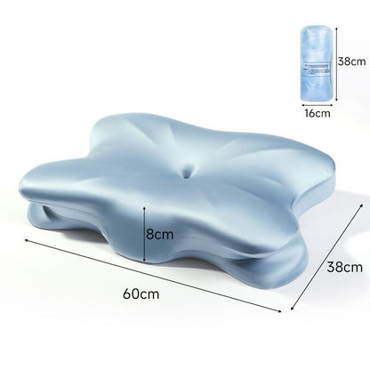 😴Cuscino Ergonomico in Memory Foam a Farfalla 💤 | Sostegno Avvolgente per Testa e Collo, Schiuma a Lento Ritorno | Fodera Rimovibile