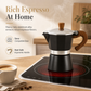 Caffettiera Moka in Alluminio ☕🔥 | Caffè a Casa con Base a Riscaldamento Uniforme | 150 ml (3 Tazze) o 300 ml (6 Tazze)
