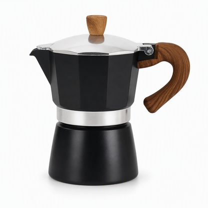 Caffettiera Moka in Alluminio ☕🔥 | Caffè a Casa con Base a Riscaldamento Uniforme | 150 ml (3 Tazze) o 300 ml (6 Tazze)
