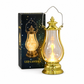 Lanterna LED Vintage a Fiamma Tremolante 🏮✨ | Luce Calda Senza Fiamma, con Gancio per Appenderla | 16 cm